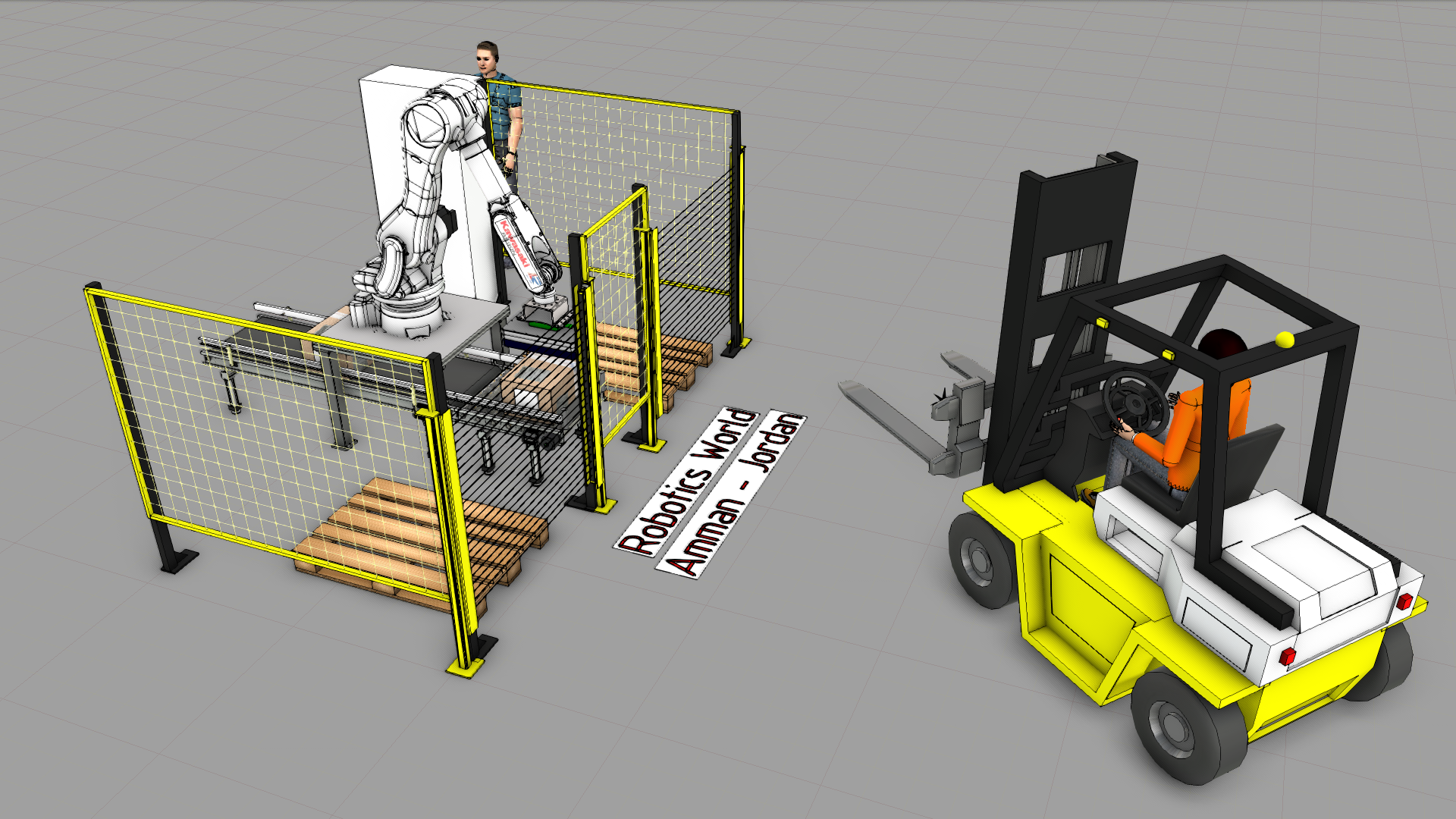 KAWASAKI Boxes/Trays Dual Pallet Palletizer [Up to 15Kg Load]